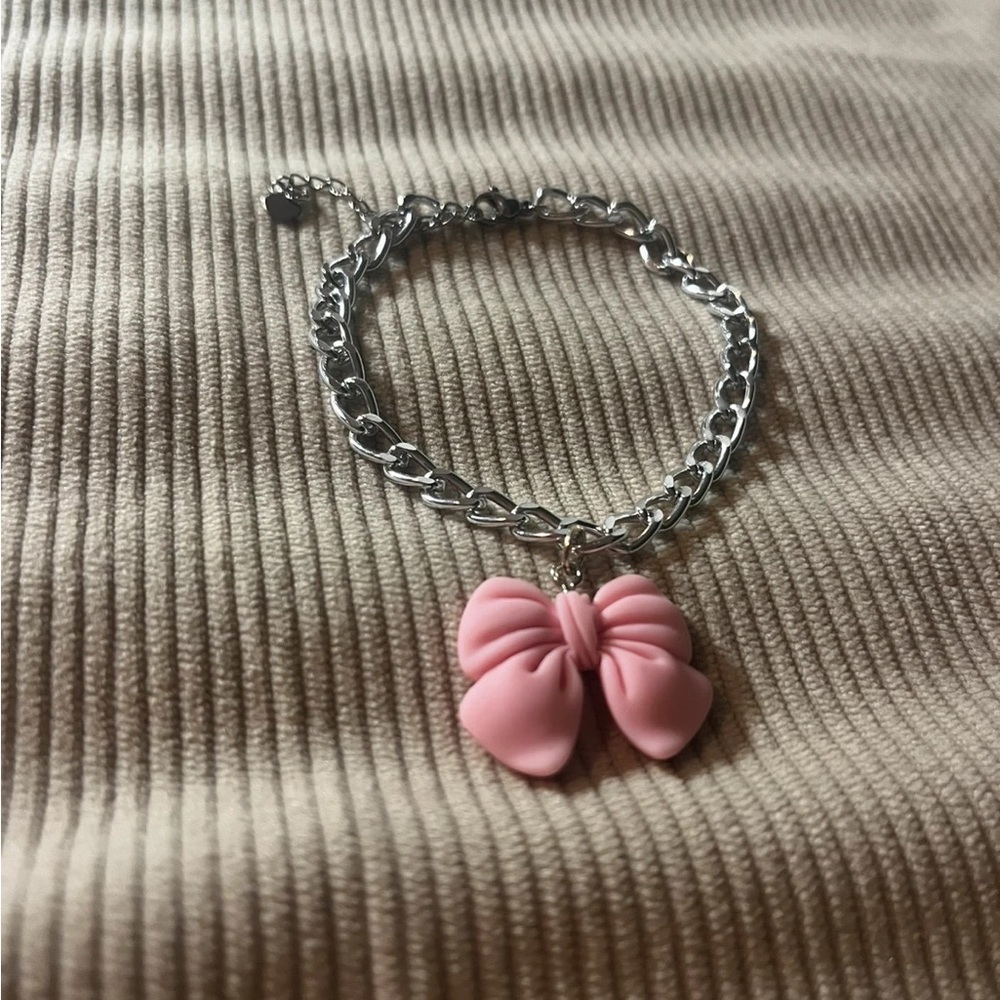 Pink Bow Kids Bracelet